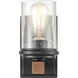 Taos 1 Light 4.75 inch Matte Black/Wood Grain Bathroom Wall Sconce Wall Light